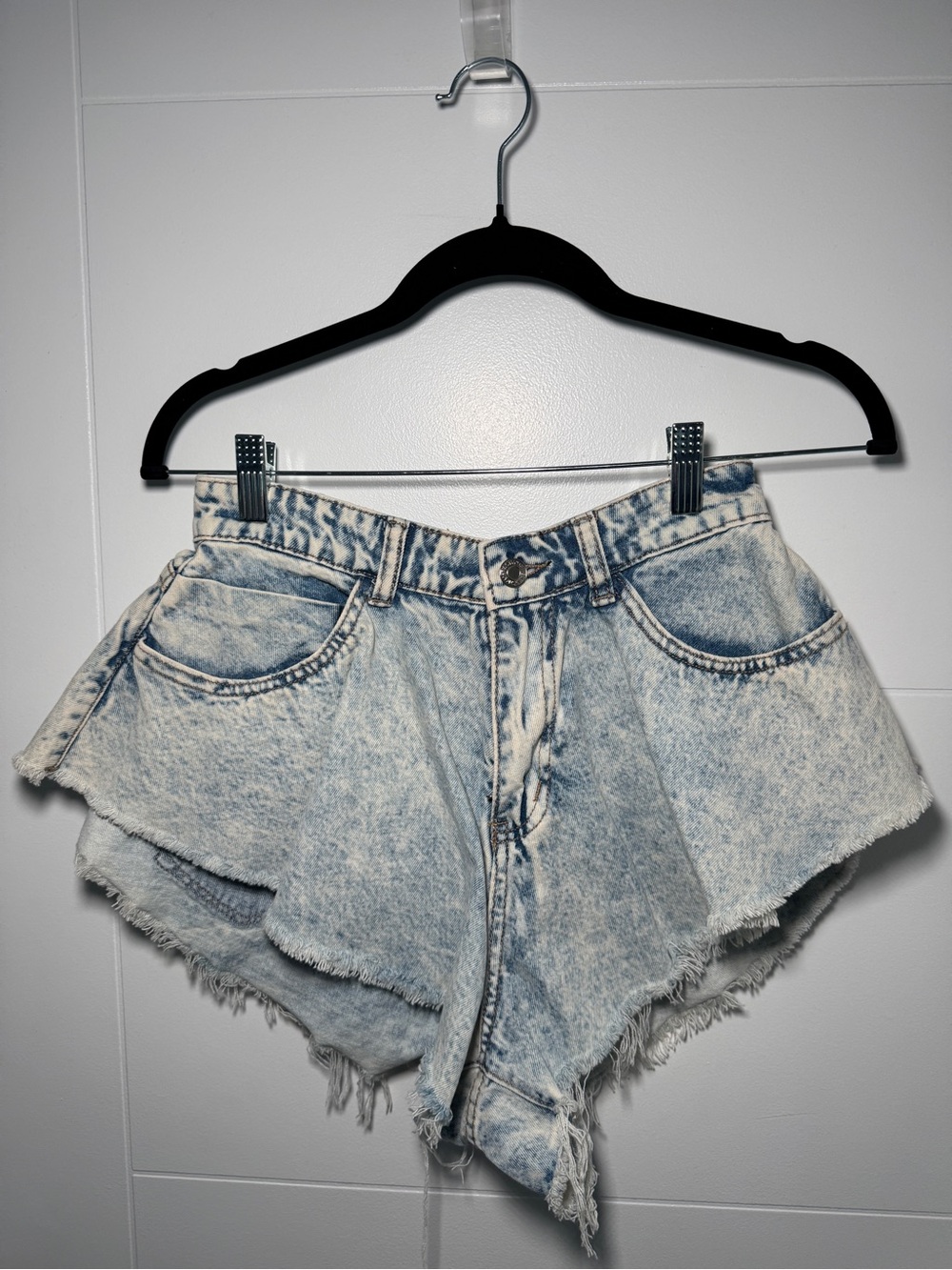 Light Wash Denim Cutoff Shorts